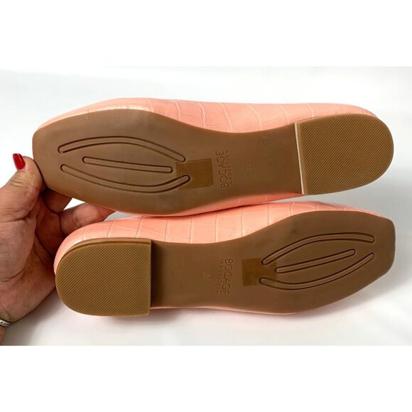 NWOB Coucou Suzette X Bocage Pink Embossed Ballet Flats Size 38 - Picture 6 of 10